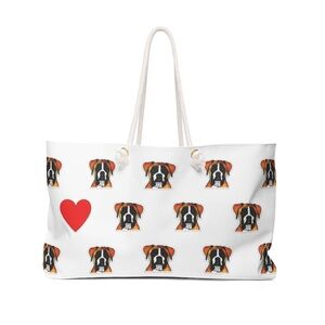Weekender Tote Bag with Boxer Dog